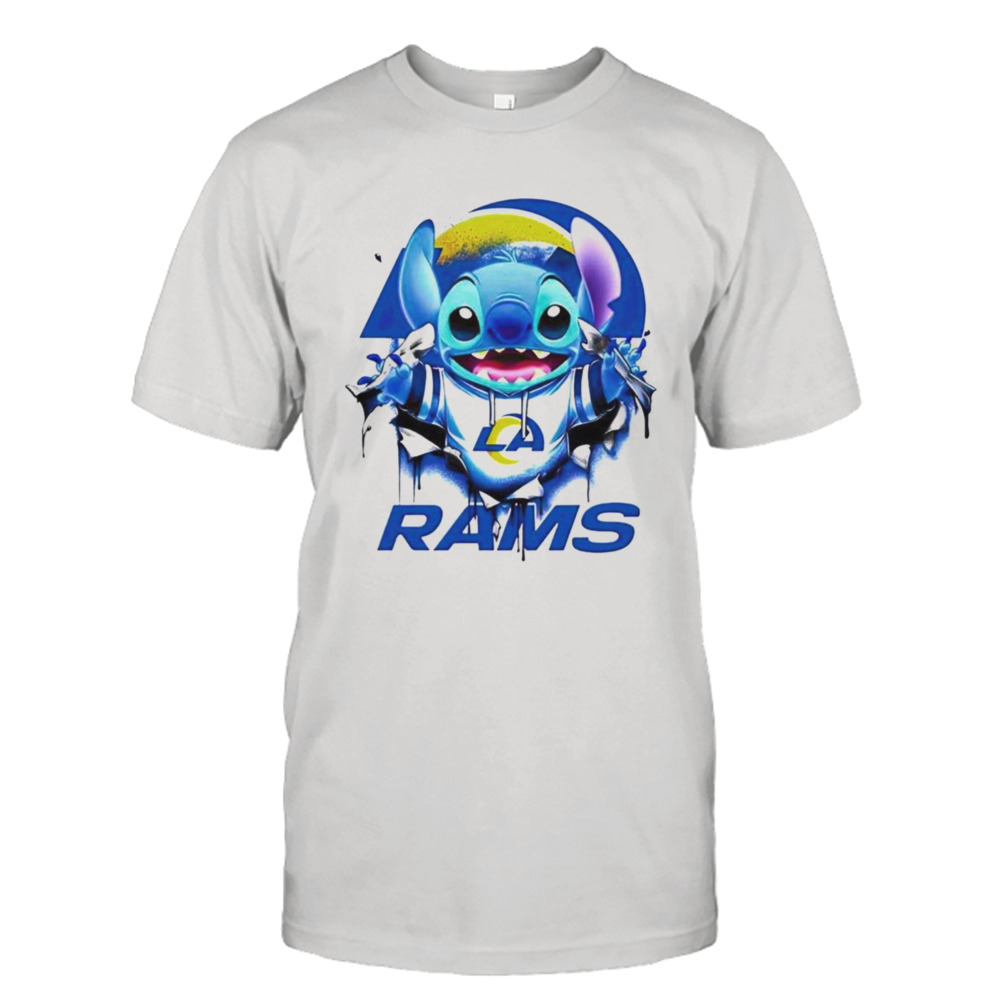 Stitch Inside Los Angeles Rams Logo 2024 T-shirt