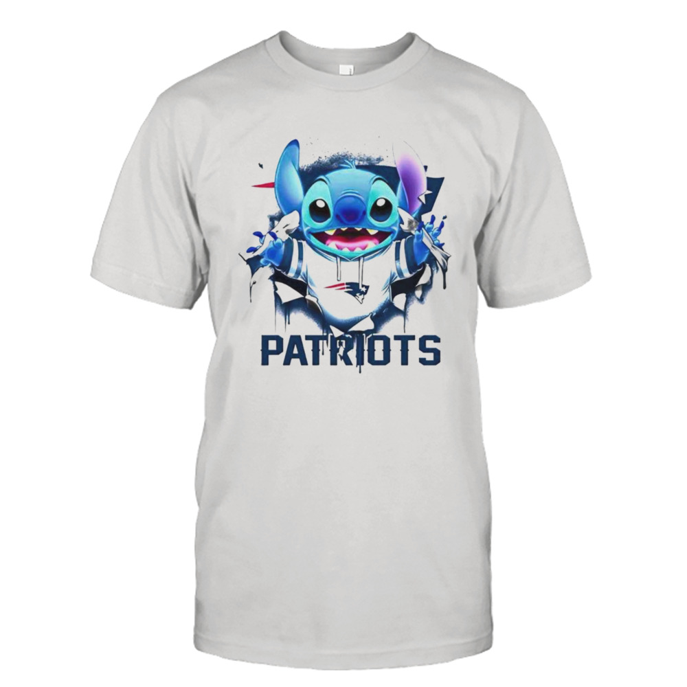 Stitch Inside New England Patriots Logo 2024 T-shirt