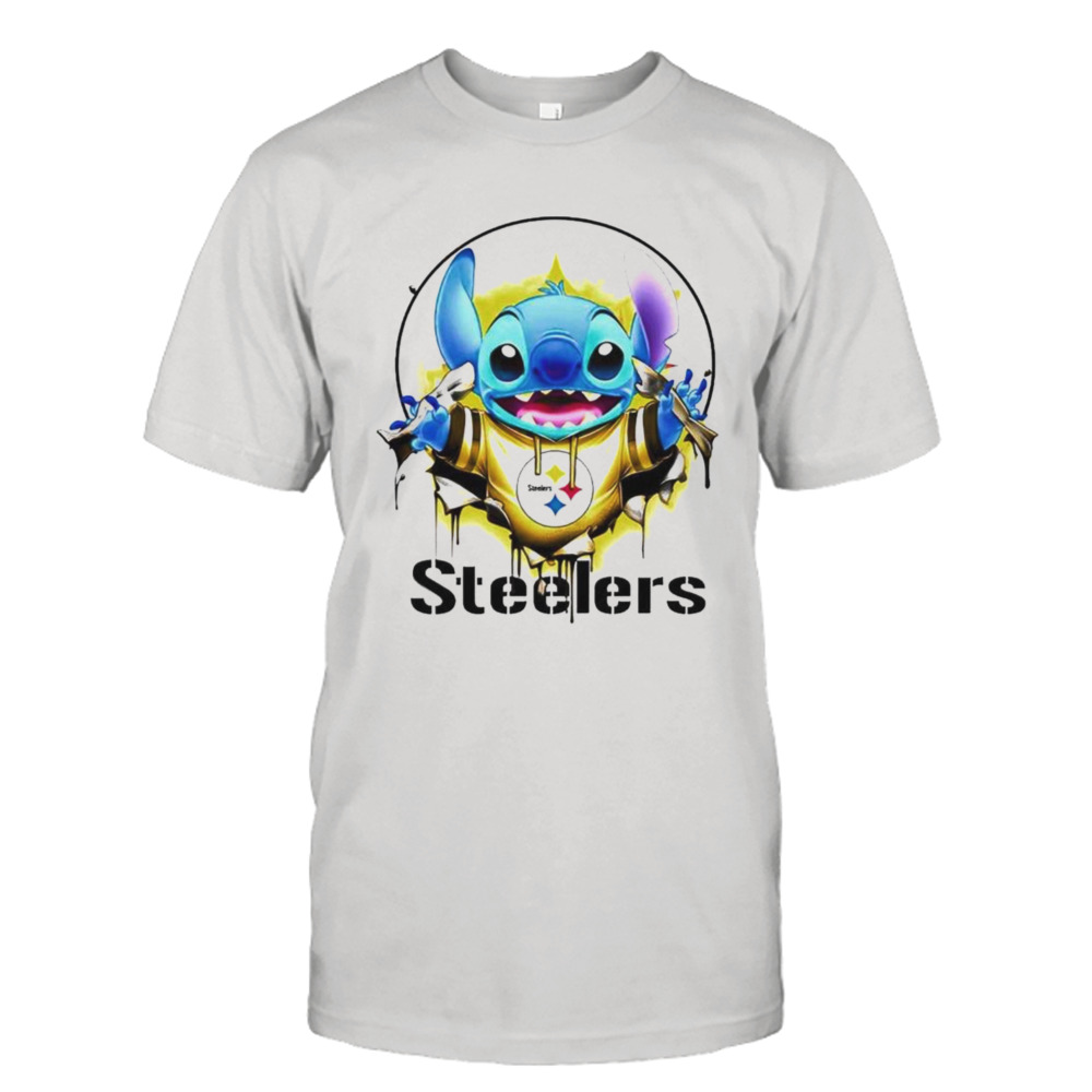 Stitch Inside Pittsburgh Steelers Logo 2024 T-shirt