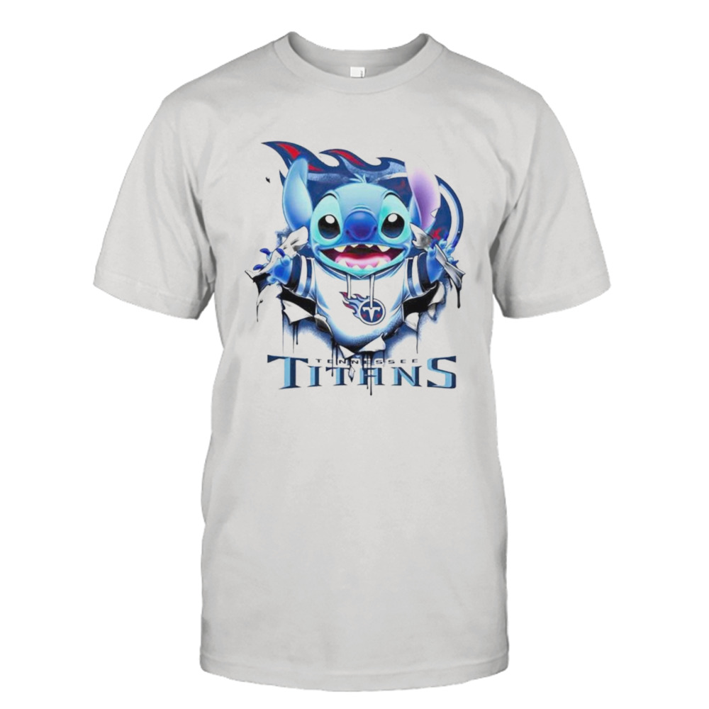 Stitch Inside Tennessee Titans Logo 2024 T-shirt