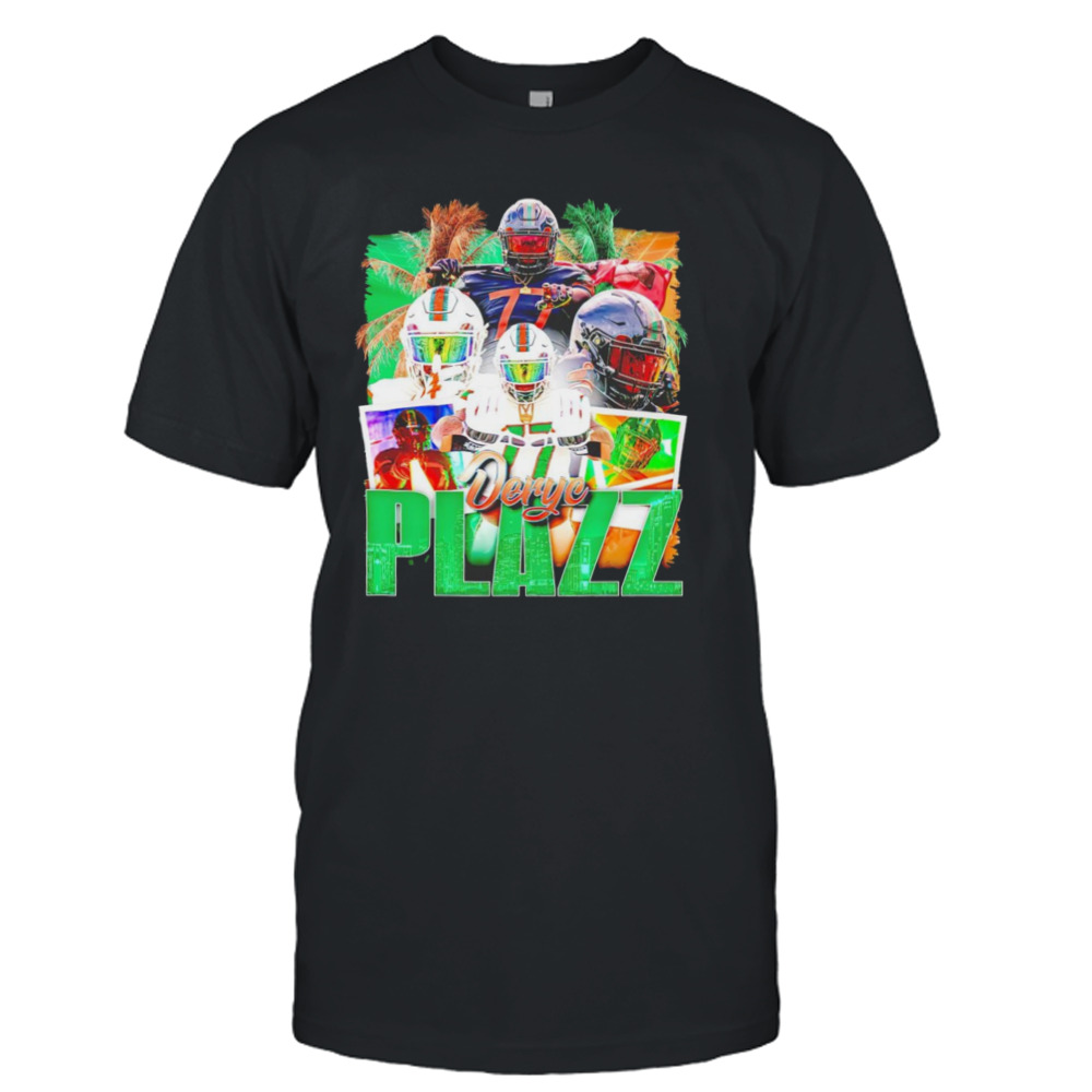 Deryc Plazz Miami Hurricanes graphic poster shirt