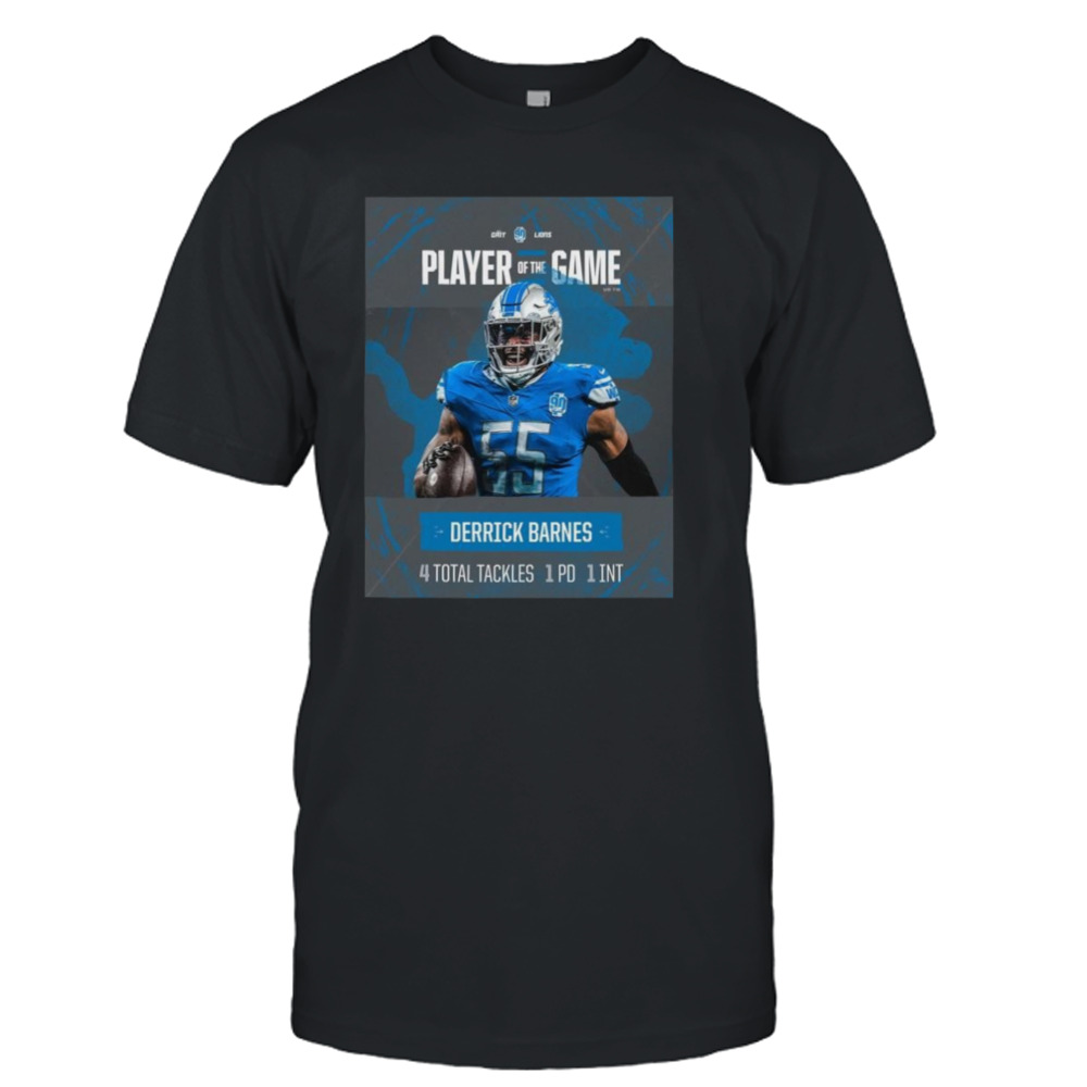 Detroit Lions Derrick Barnes 21 Is The Player Of The Divisional Game NFL Playoffs T-shirt