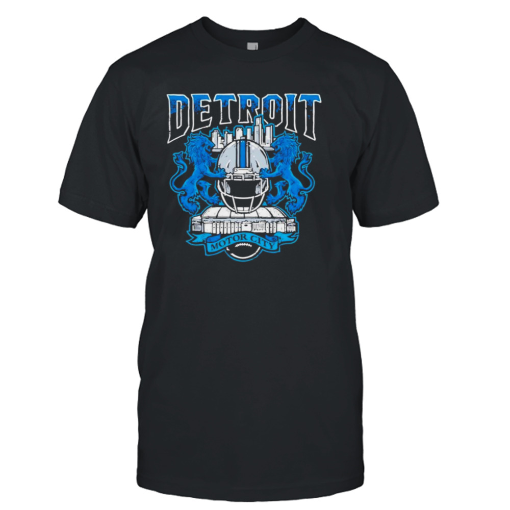 Detroit Lions football motor city helmet shirt