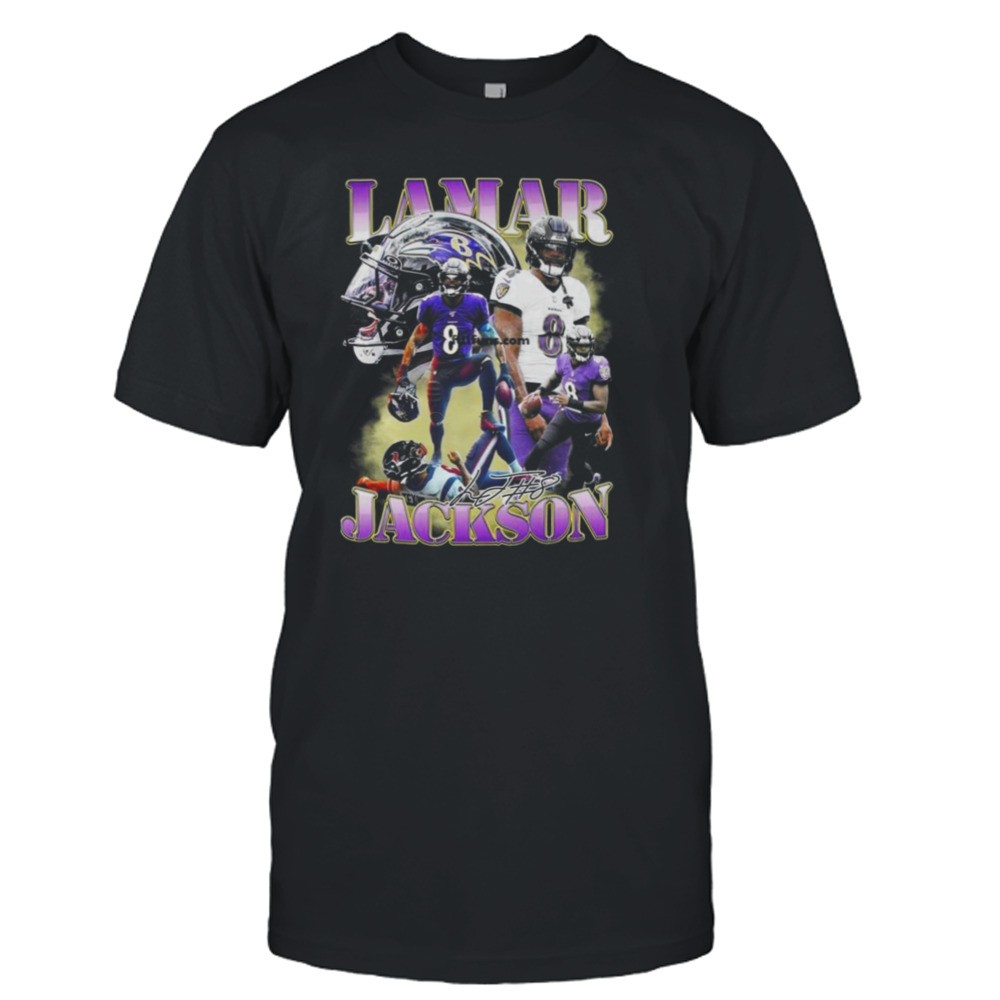 Lamar Jackson Baltimore Ravens Football Signature Vintage 2024 Shirt