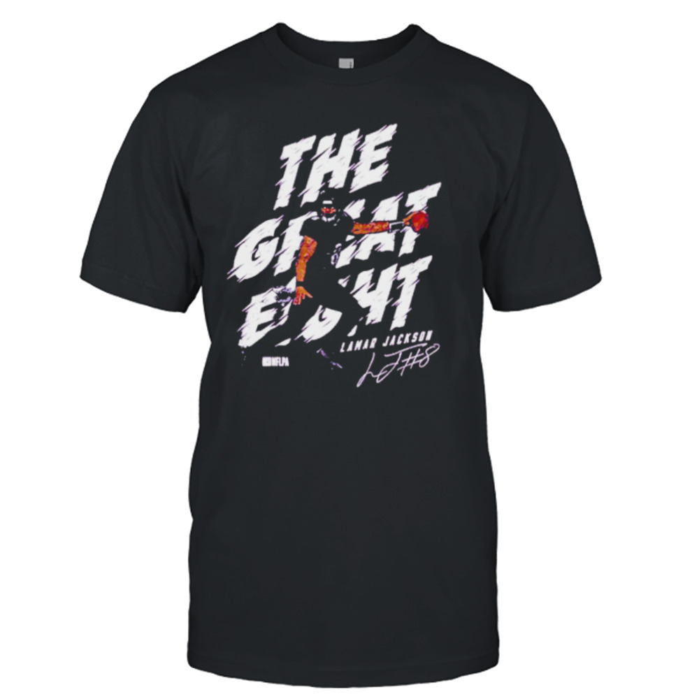 Lamar Jackson Baltimore the great eight football signature shirt