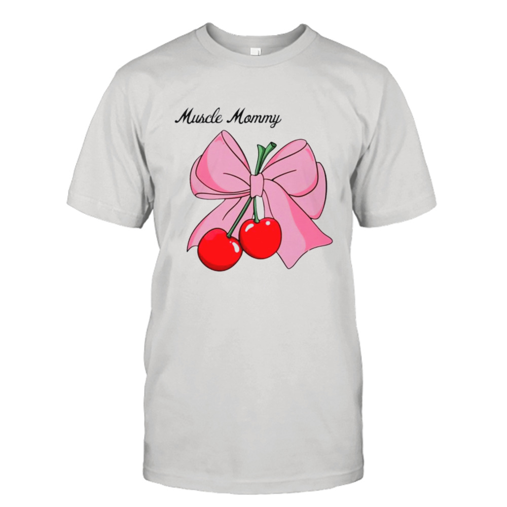 Muscle mommy bow shirt