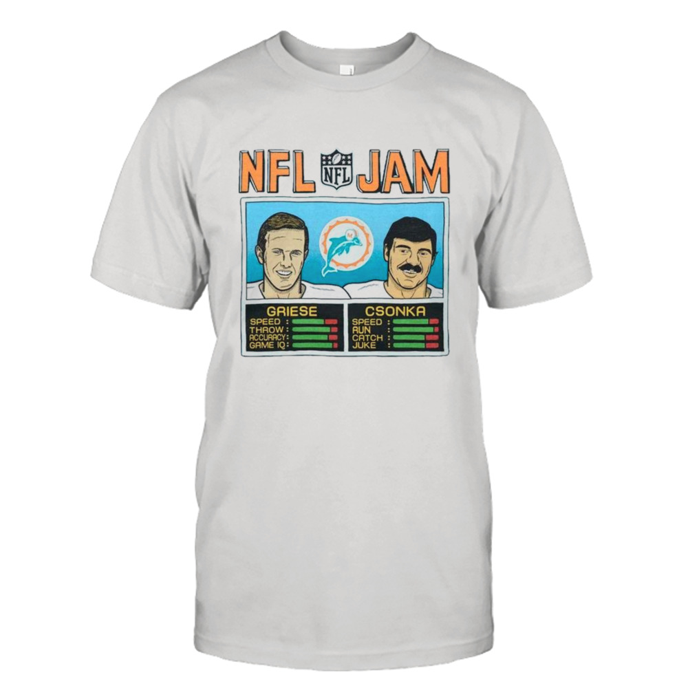 NFL Jam Miami Dolphins Griese and Csonka retro shirt