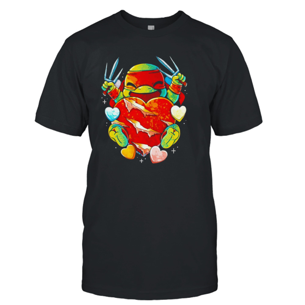 Raphael Teenage Mutant Ninja Turtles love turtle shirt