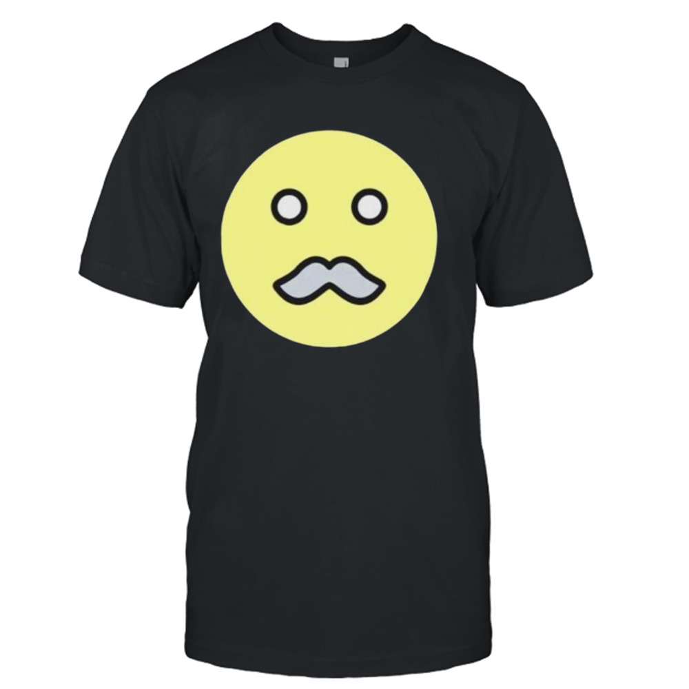 Smiley mustache emoji shirt