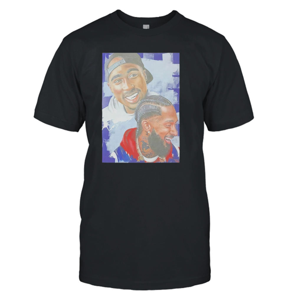 Two legends Nipsey Hussle and Tupac hip hop rapper shirt