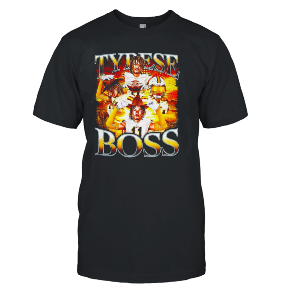 Tyrese Boss Wyoming Cowboys football graphic poster shirt