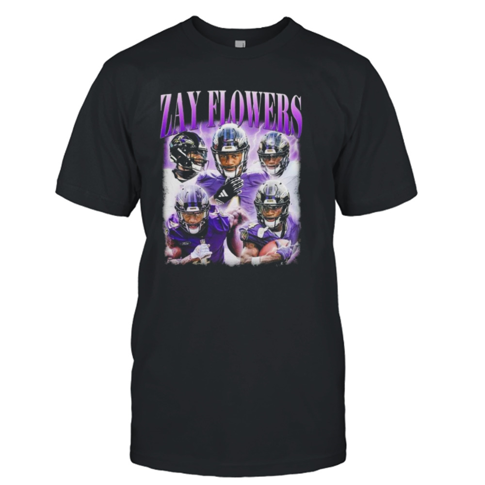 Zay Flowers Vintage Homage Bootleg Football 2024 Shirt