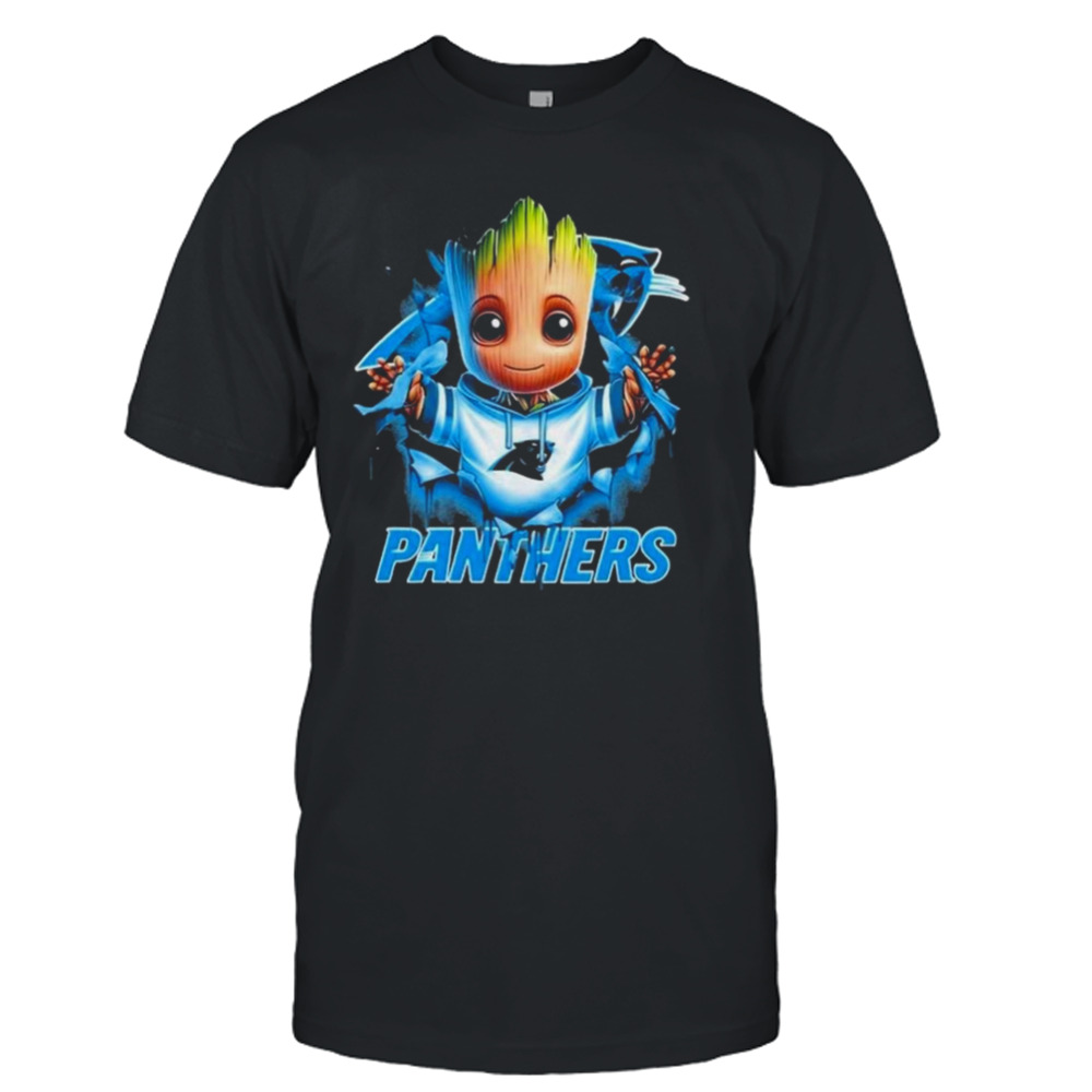 Baby Groot Blood Inside Me Carolina Panthers 2024 T-shirt