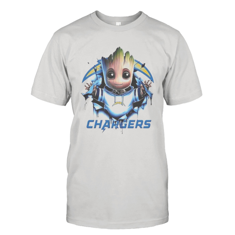 Baby Groot Blood Inside Me Los Angeles Chargers 2024 T-shirt