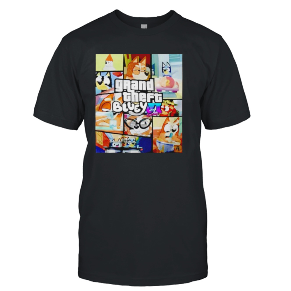 Bluey Jopla Grand Theft Vi Six Bluey shirt