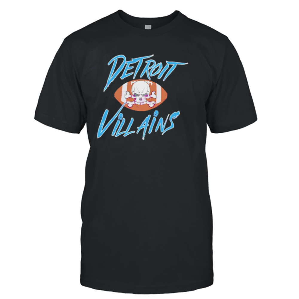 Horror Detroit Villains Football Skull shirt