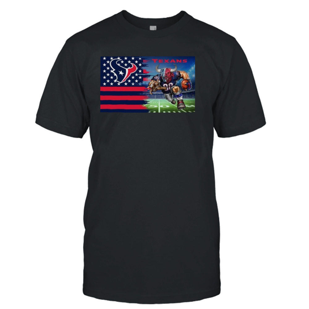 Houston Texans Football Team Mascot Flag 2024 T-shirt