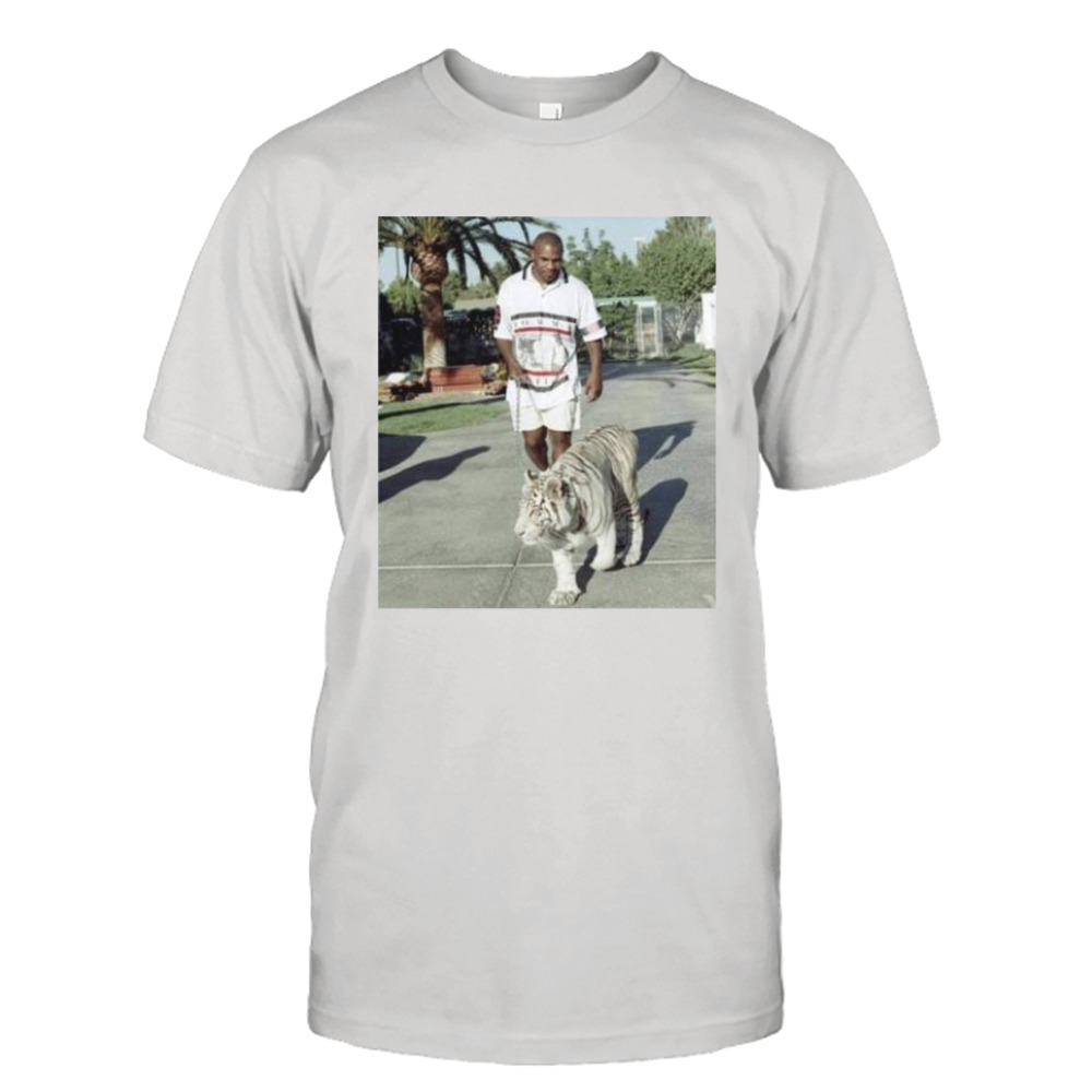 Mike Tyson Walking White Tiger Shirt