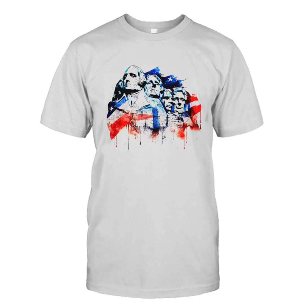 Mount Rushmore USA flag shirt