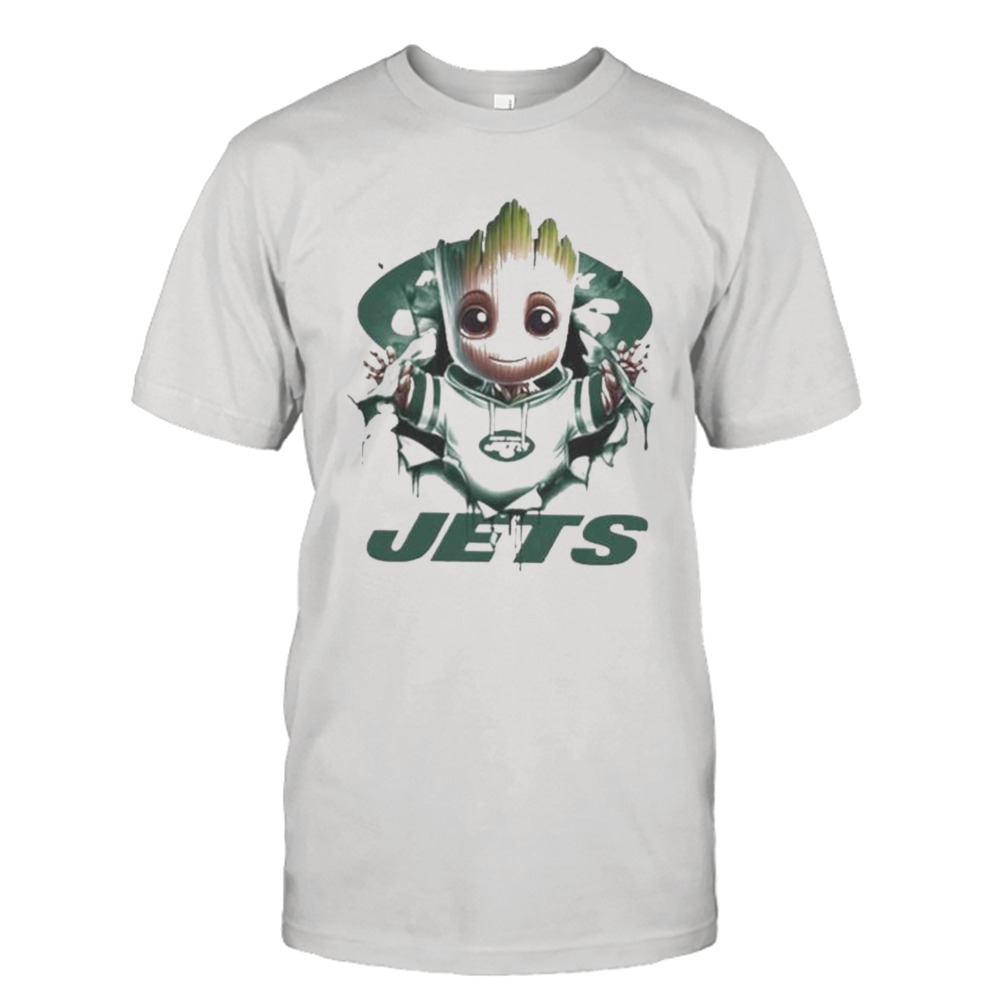 New York Jets Baby Groot Blood Inside Me Shirt