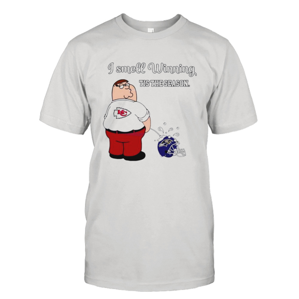 Peter Griffin Chiefs I smell winning Ravens shirt