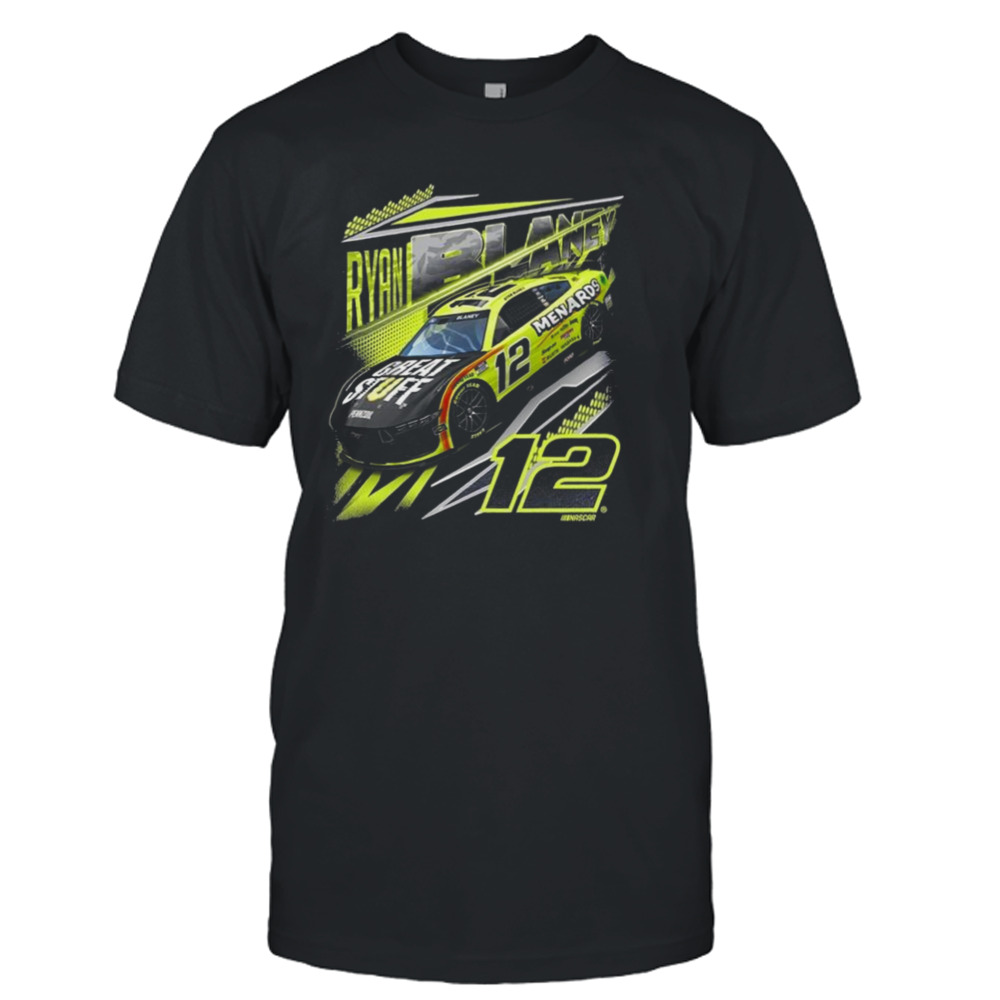 Ryan Blaney Team Penske Heather Navy Menards Car 2024 T-Shirt