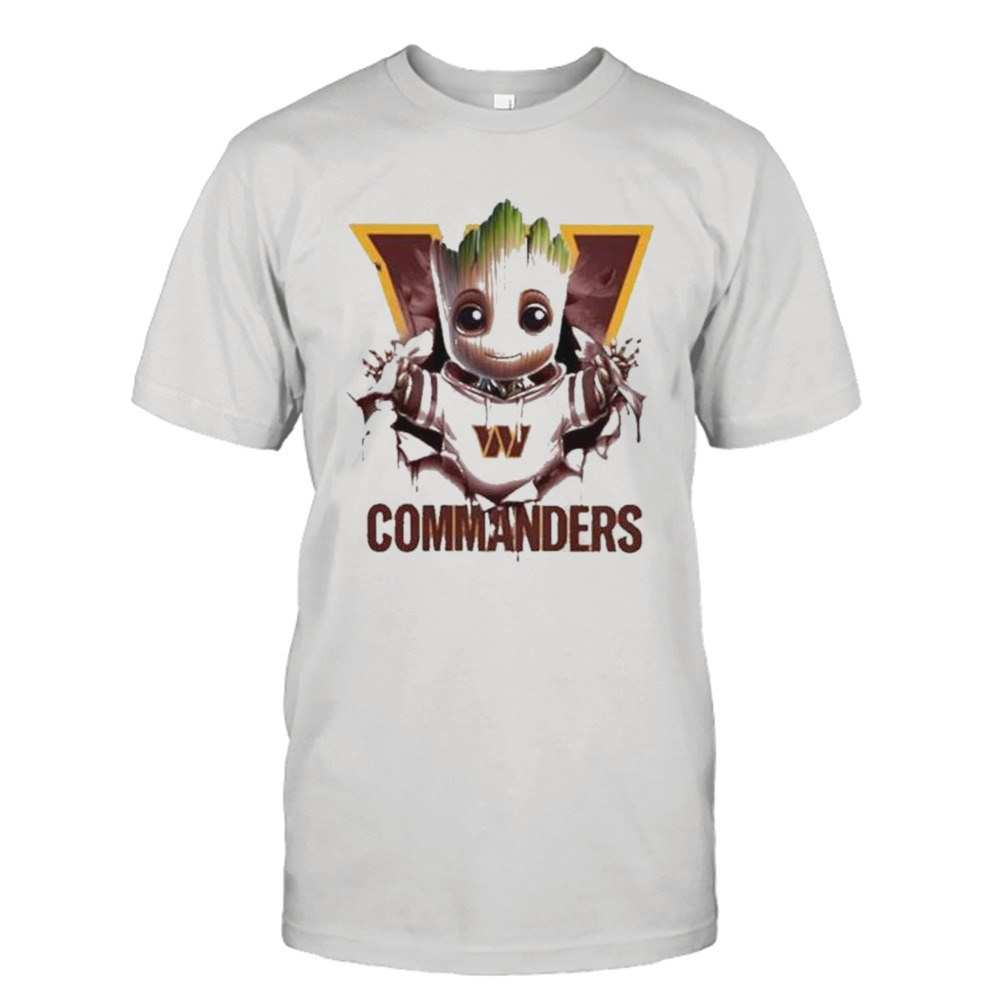 Washington Commanders Baby Groot Blood Inside Me Shirt