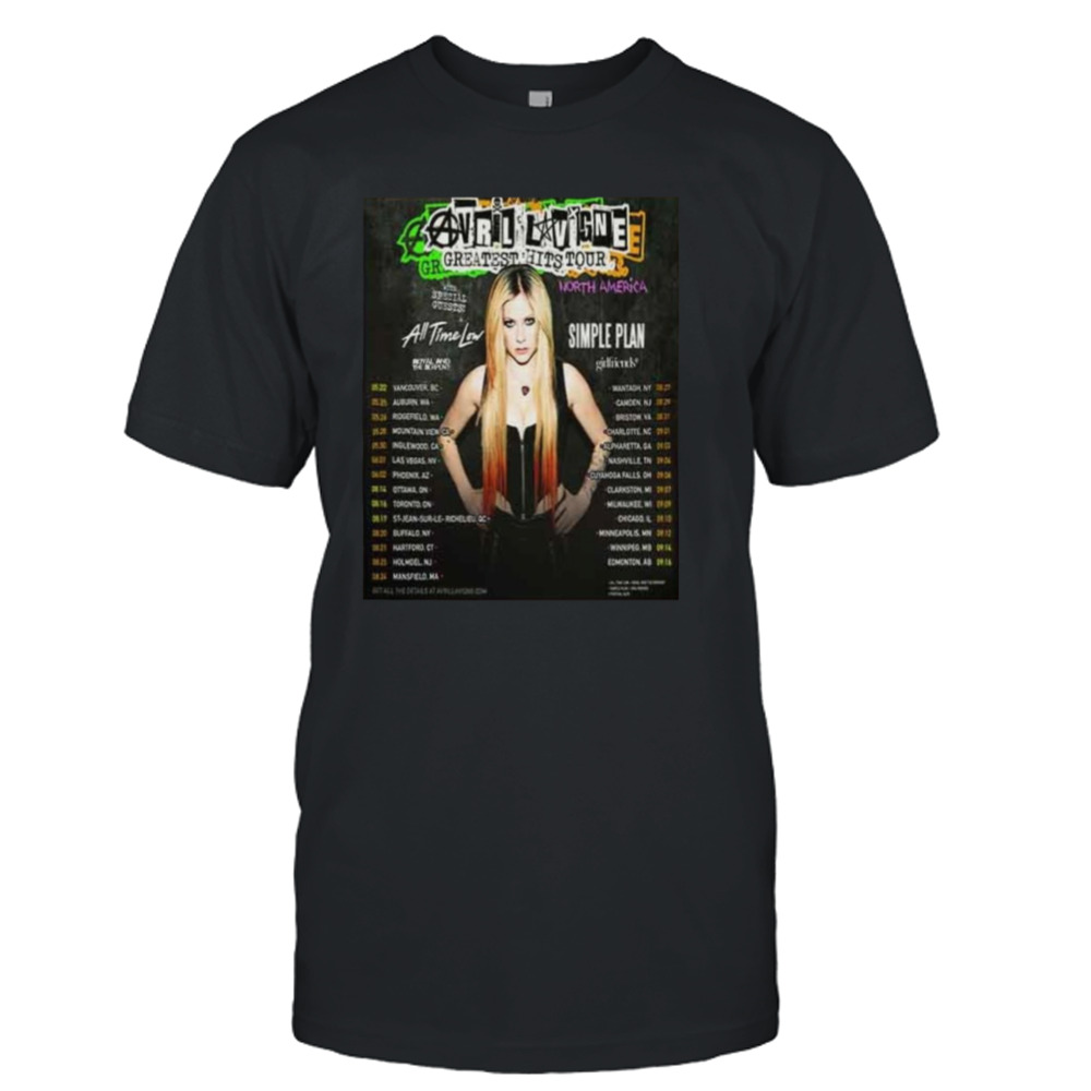 Avril Lavigne Greatest Hits Tour Date 2024 North America T-shirt