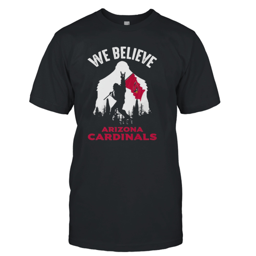 Bigfoot We Believe Arizona Cardinals NFL Flag Shirt