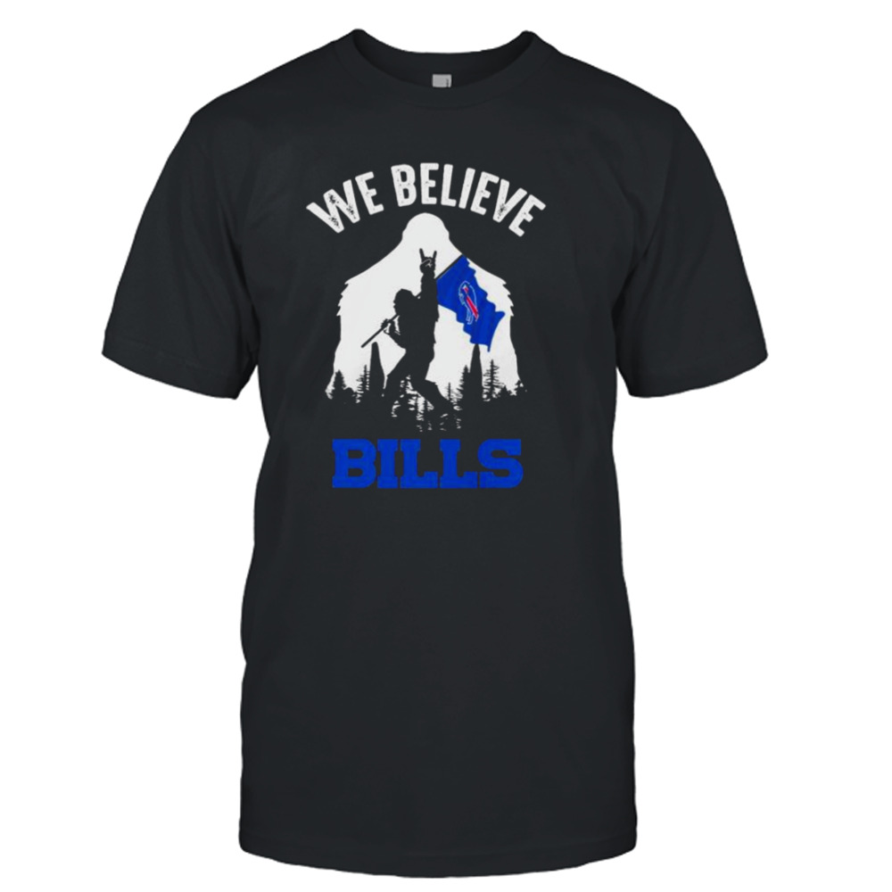 Bigfoot We Believe Buffalo Bills NFL Flag Shirt