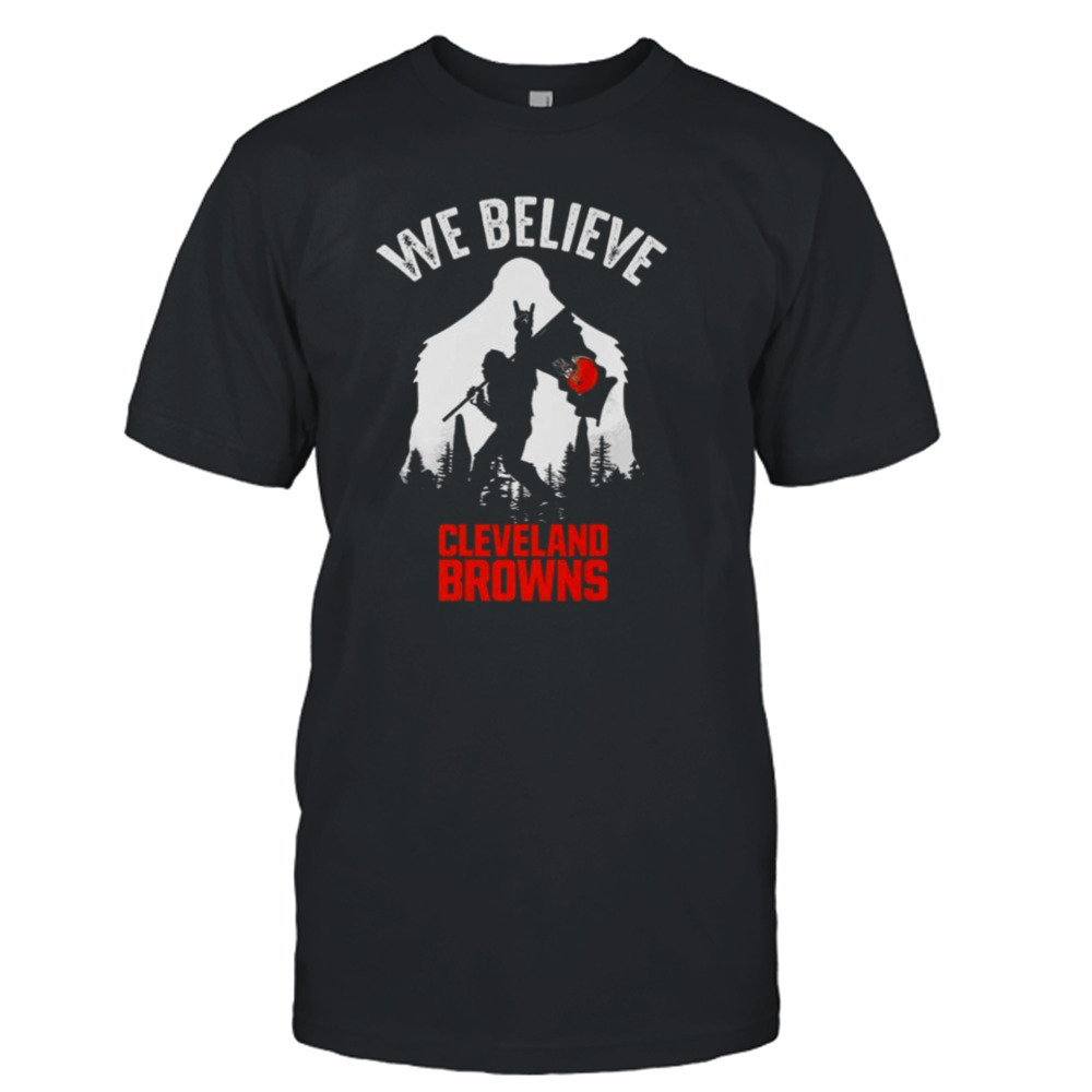 Bigfoot We Believe Cleveland Browns 2024 Shirt