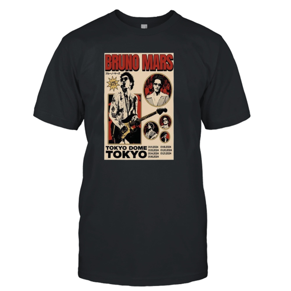 Bruno Mars Concert Tokyo Dome 2024 T-shirt