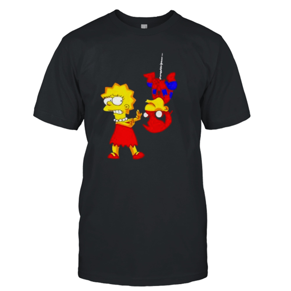 Lisa Simpson and Milhouse Van Houten Spider Man shirt