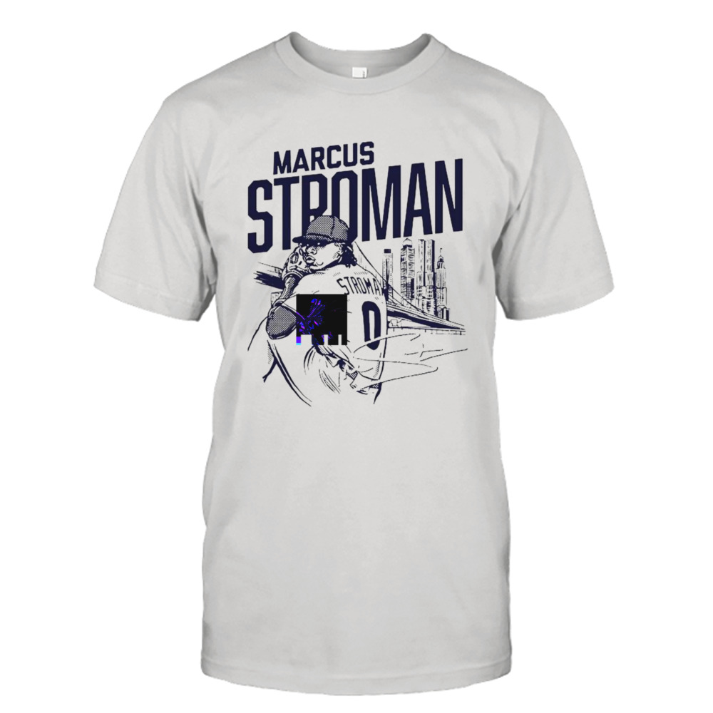 New York Yankees Marcus Stroman Manhattan Skyline Signature T-shirt