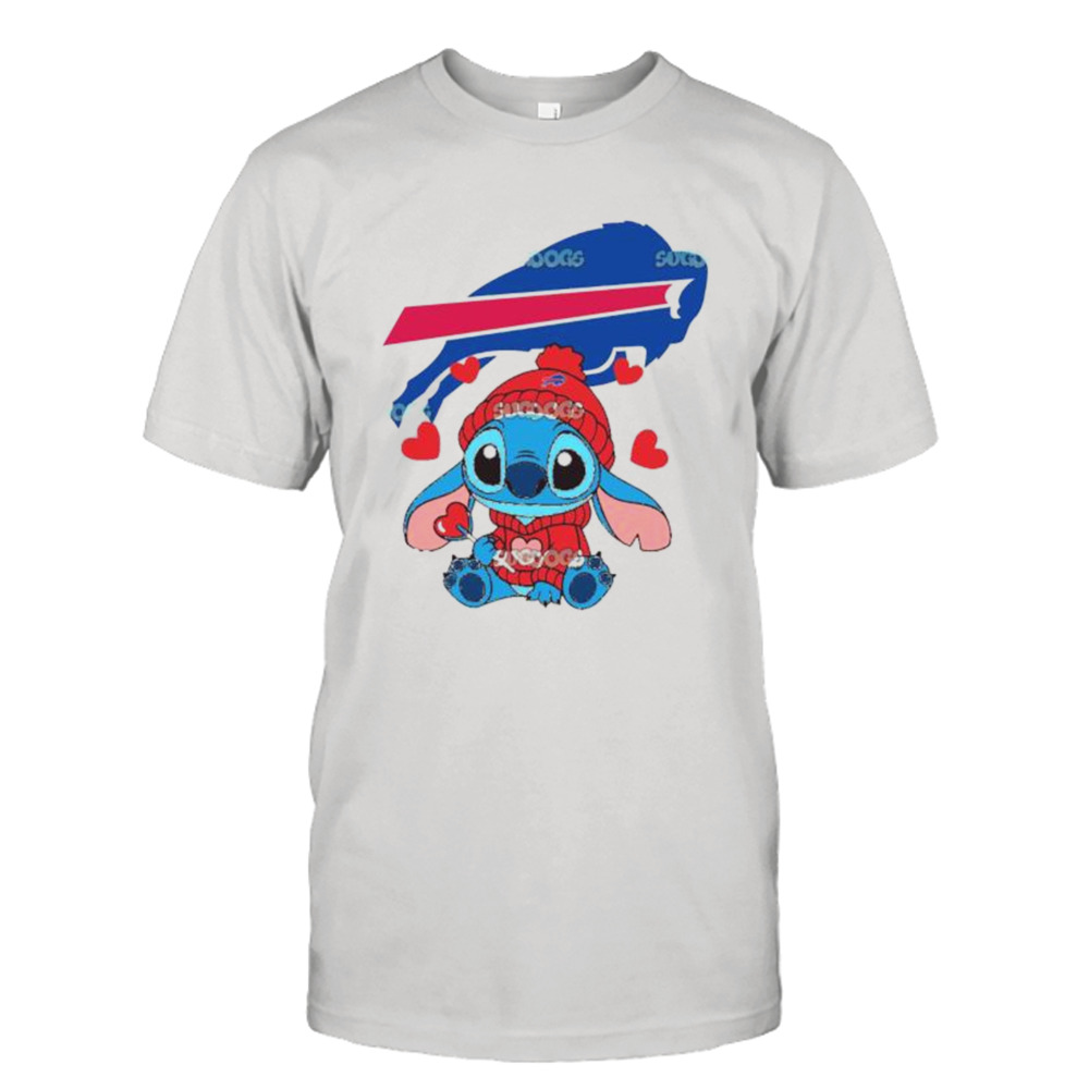 Stitch Valentine Candy Heart Buffalo Bills shirt