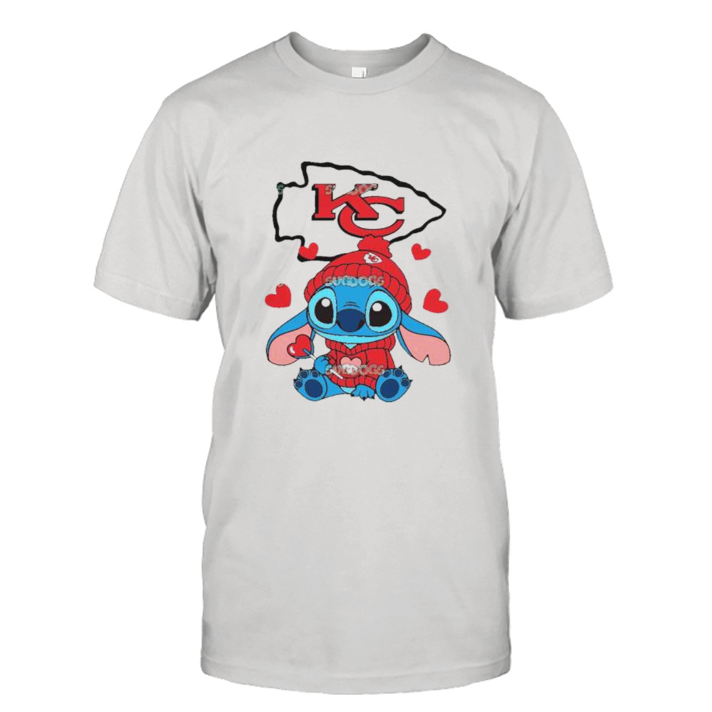 Stitch Valentine Candy Heart Kansas City Chiefs shirt