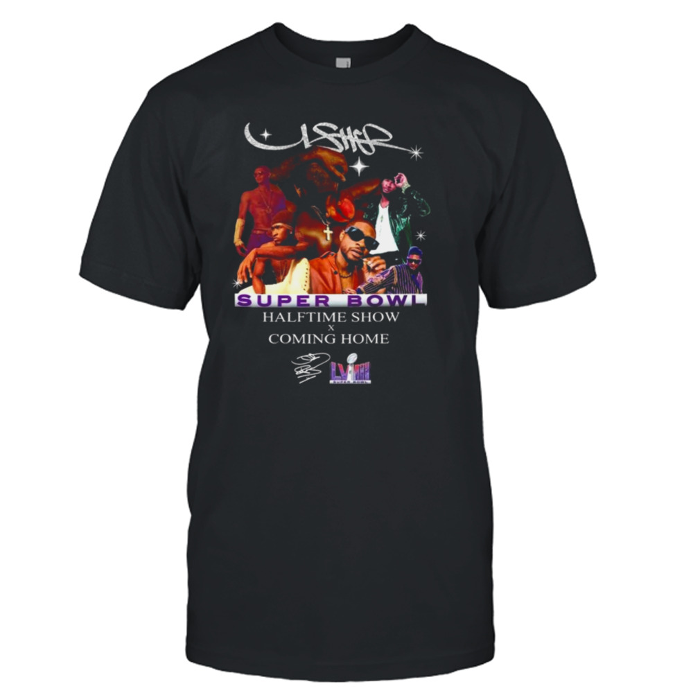 Usher Super Bowl Halftime Show Coming Home Signature T-shirt