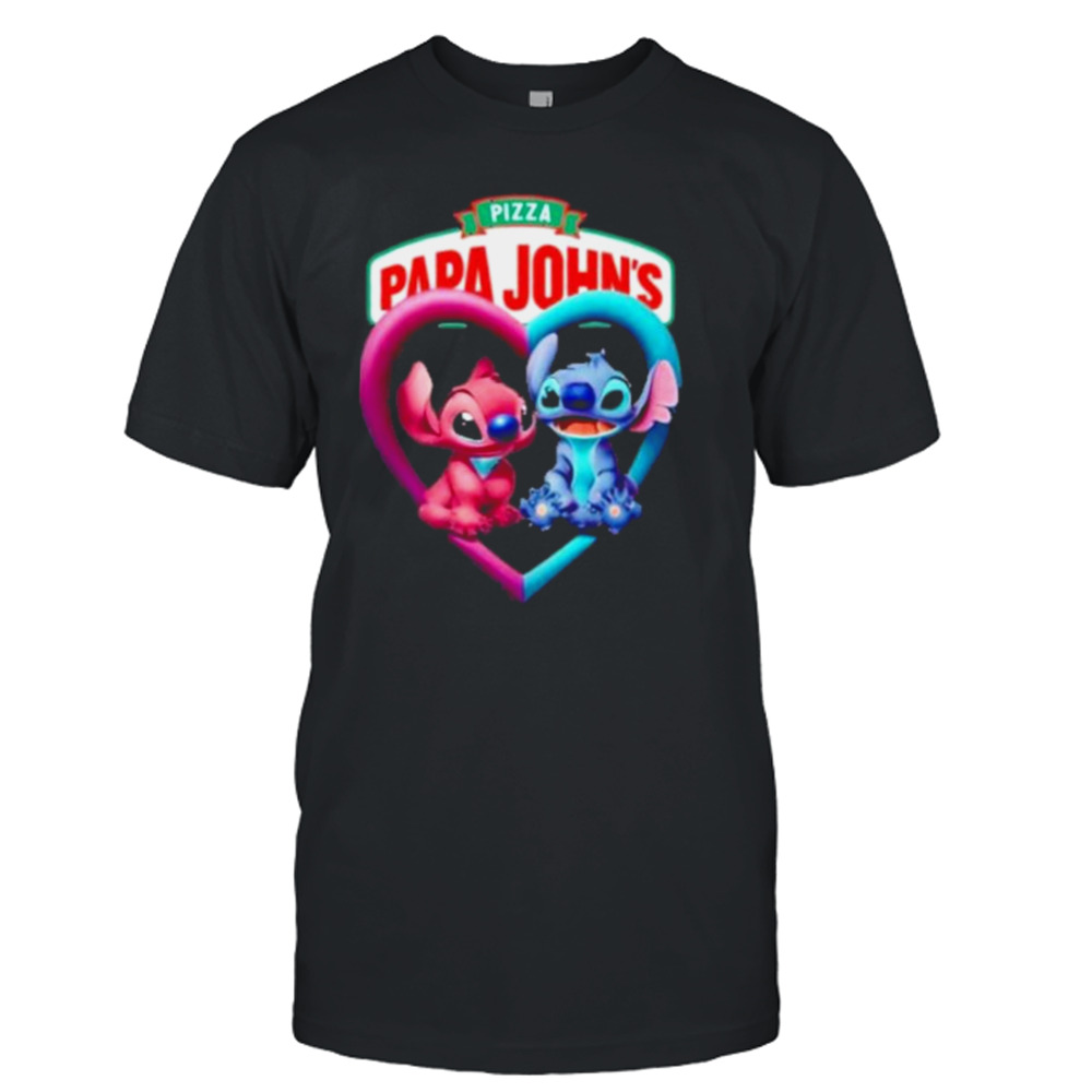 Valentine Stitch Pizza Papa John’s shirt