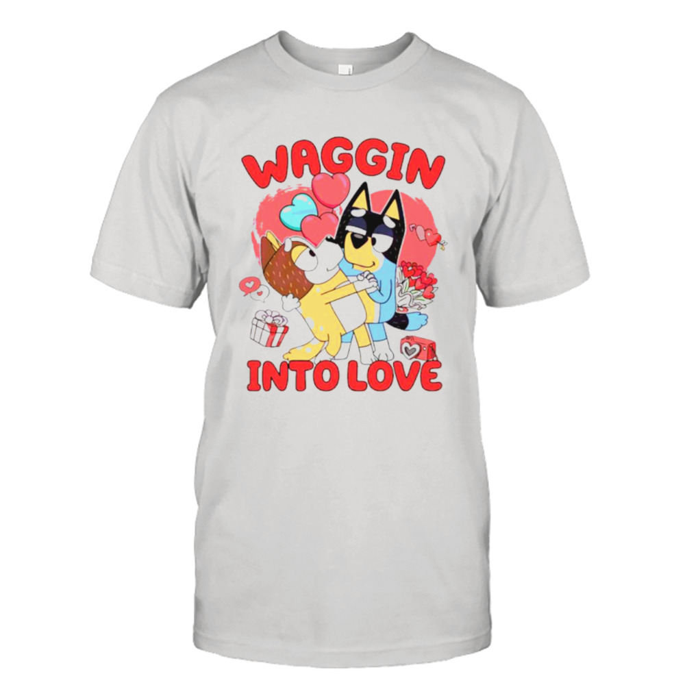 Waggin Into Love Bingo Bluey Cartoon shirt