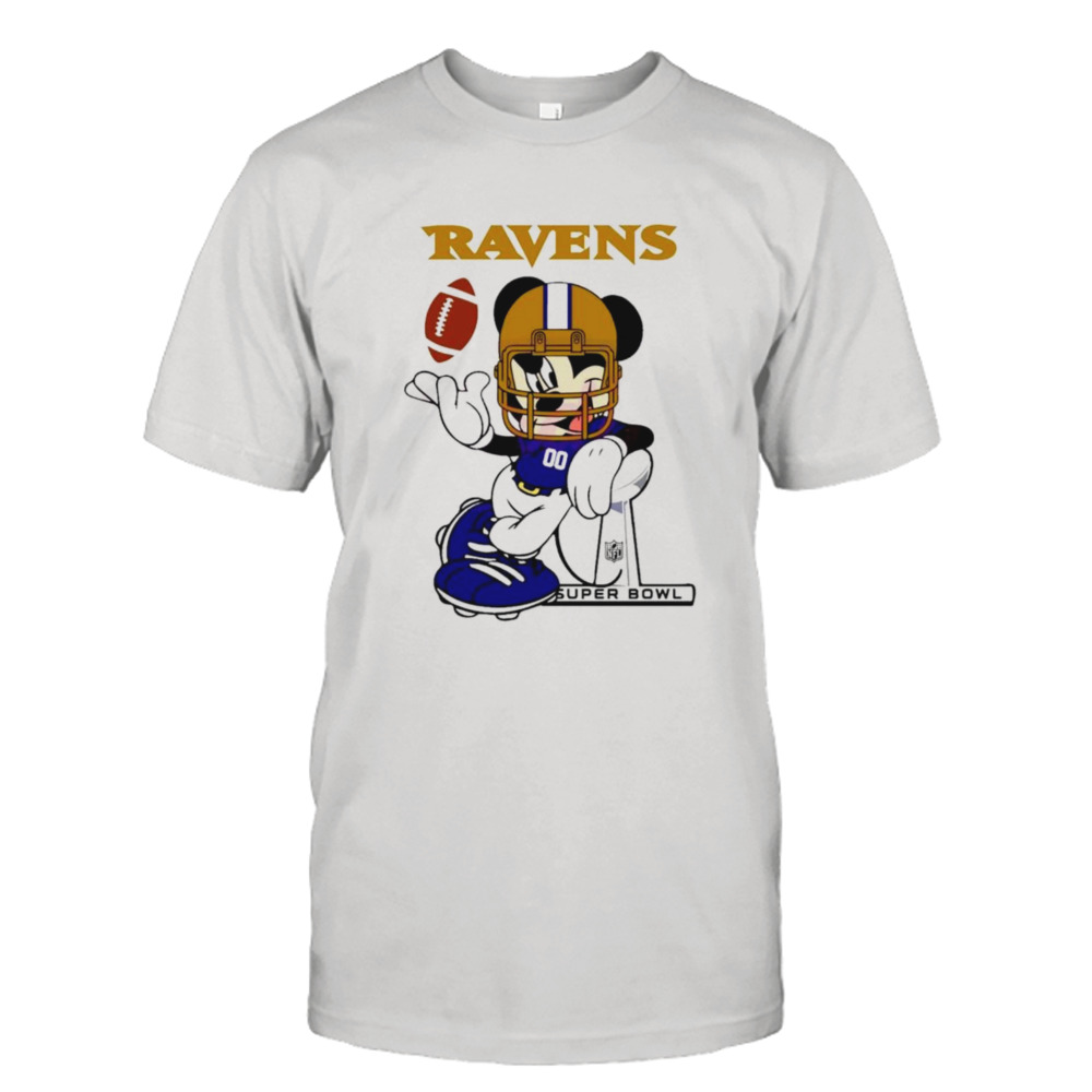 Baltimore Ravens Mickey Mouse Super Bowl shirt