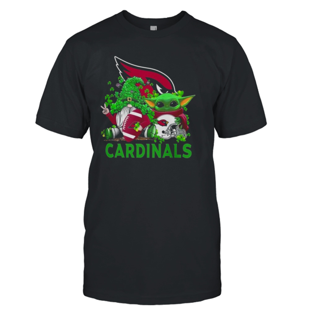 Arizona Cardinals Baby Yoda Happy St.patrick’s Day Shamrock 2024 T-Shirt