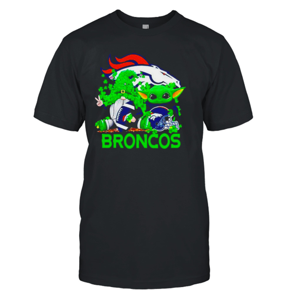 Denver Broncos Baby Yoda Happy St.Patrick’s Day Shamrock shirt