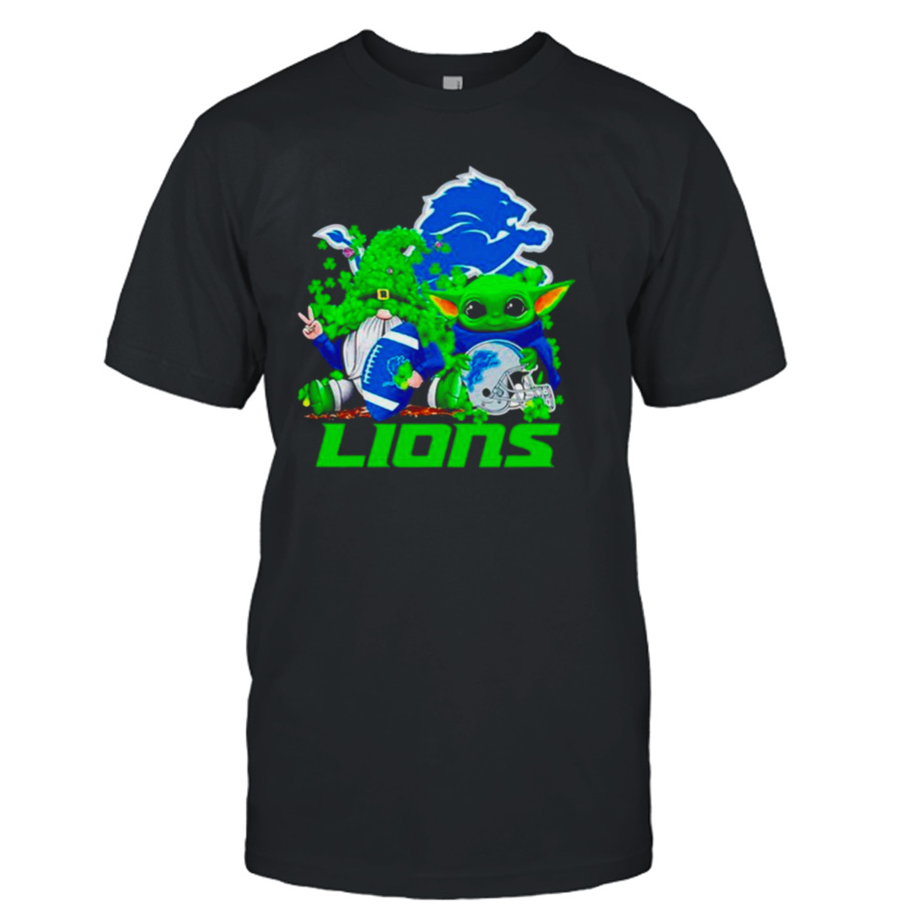 Detroit Lions Baby Yoda Happy St.Patrick’s Day Shamrock shirt