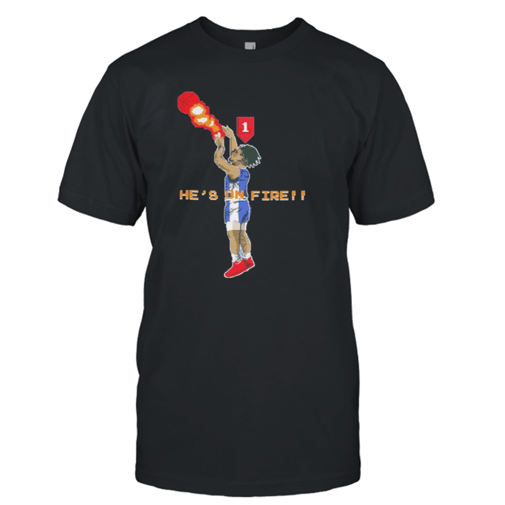 Joel Embiid he’s on fire game shirt