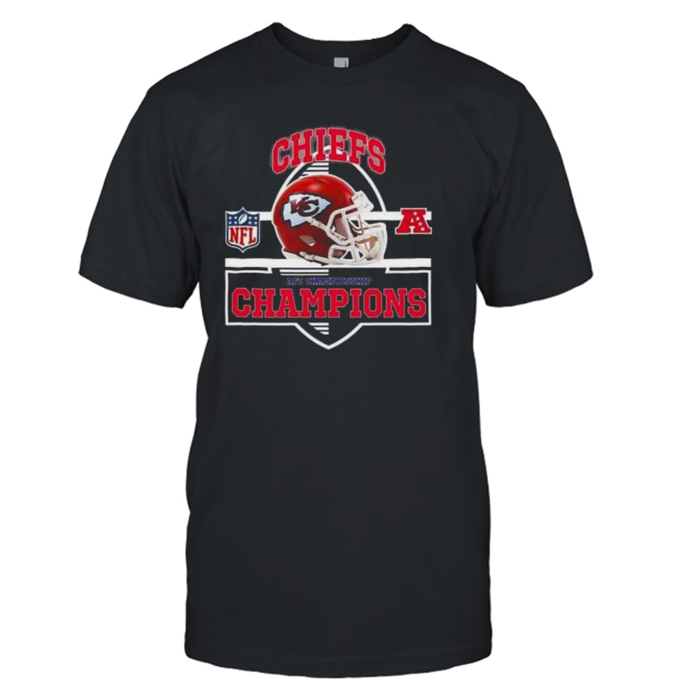 Kansas City Chiefs Are 2024 AFC Championship Champions NFL Playoffs Team Helmet T-Shirt