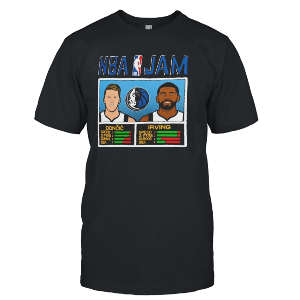 Luka Dončić and Kyrie Irving Dallas Mavericks NBA Jam Tri-Blend T-shirt