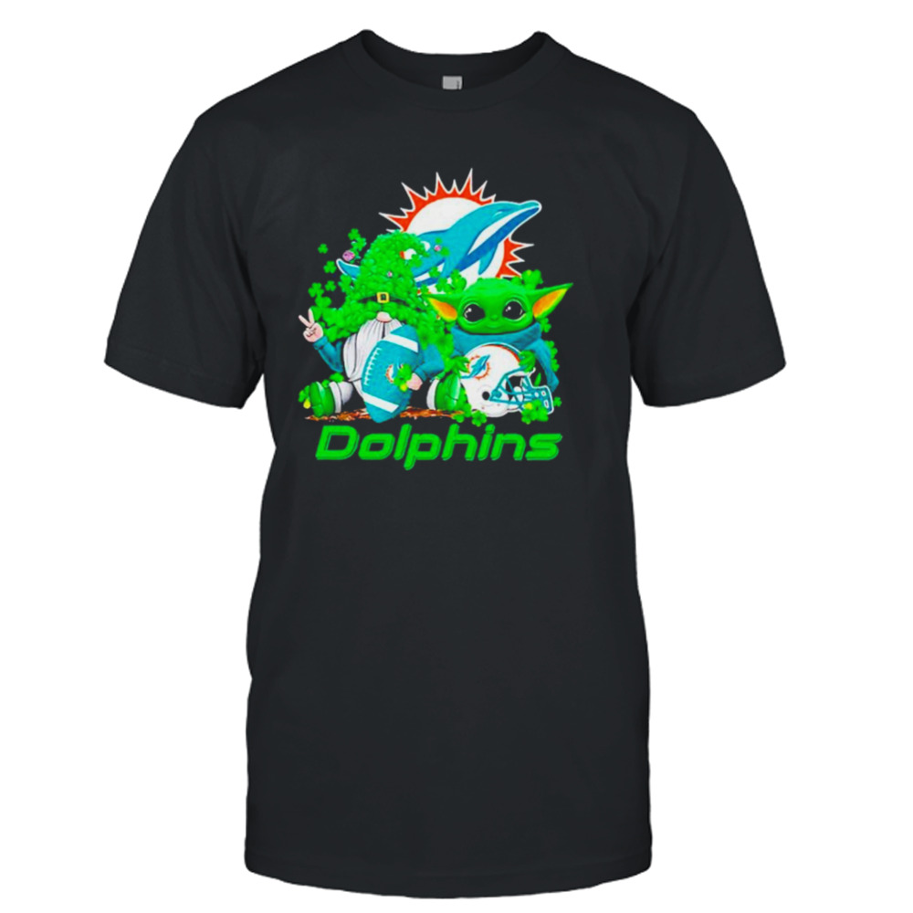 Miami Dolphins Baby Yoda Happy St.Patrick’s Day Shamrock shirt