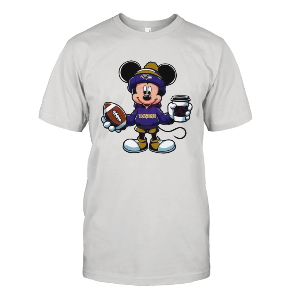 Mickey Mouse Baltimore Ravens Coffee Cup 2024 Shirt