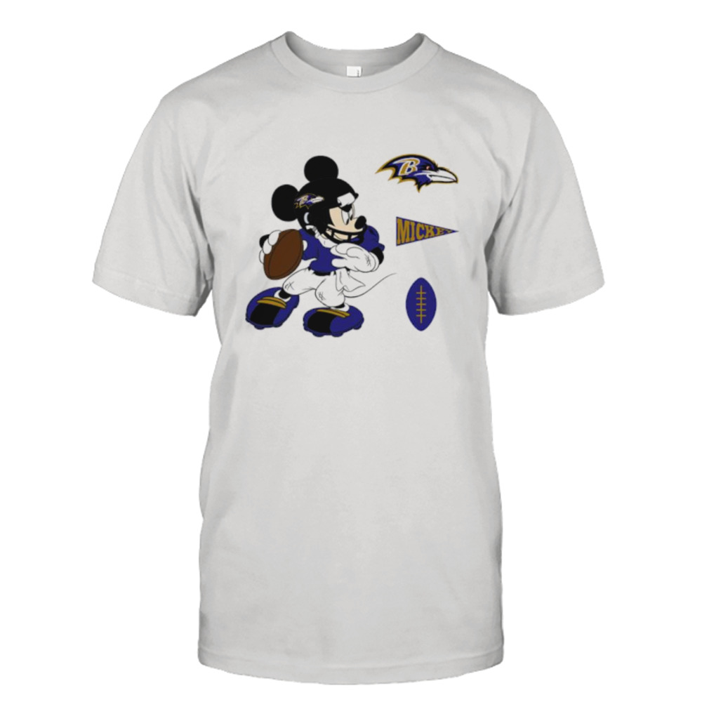 Mickey mouse player Baltimore Ravens Disney football shirt