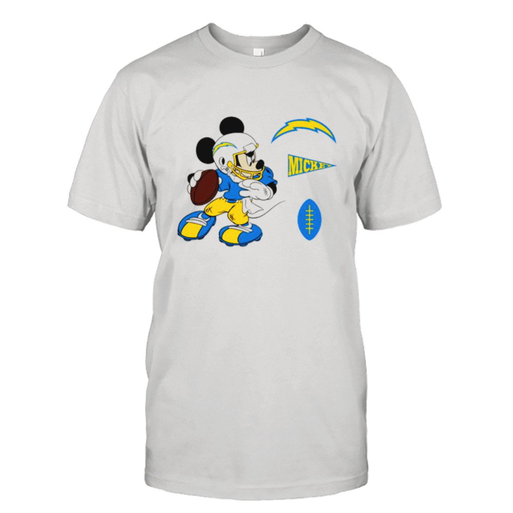 Mickey mouse player Los Angeles Chargers Disney football shirt